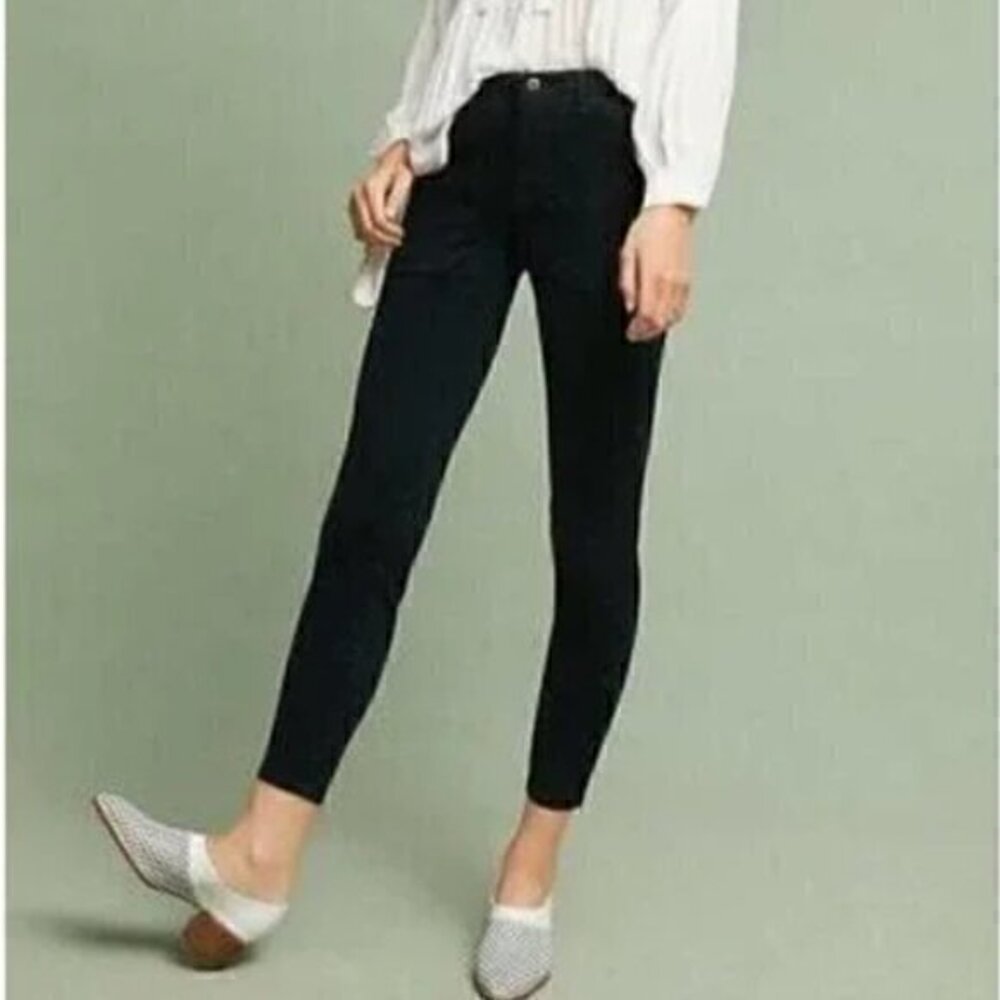 Anthropologie Hei Hei Black Slim Utility Cargo Pants in Sz 25